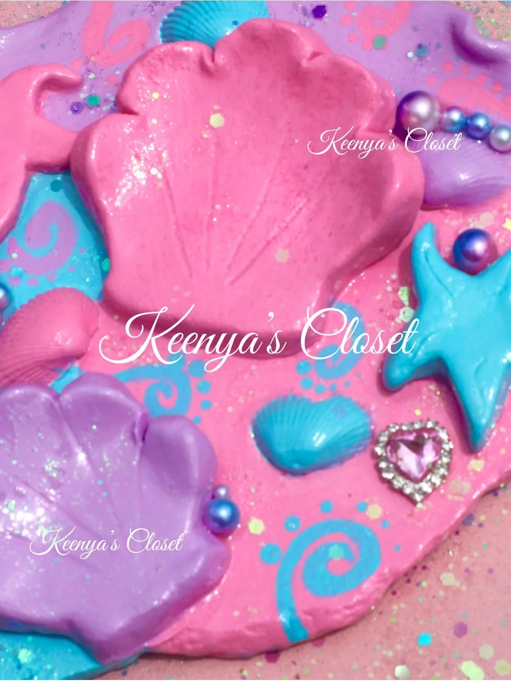 🧜‍♀️ Mermaid Trinket Tray + Clay Made Tray with Pearls - Picture 8 of 14